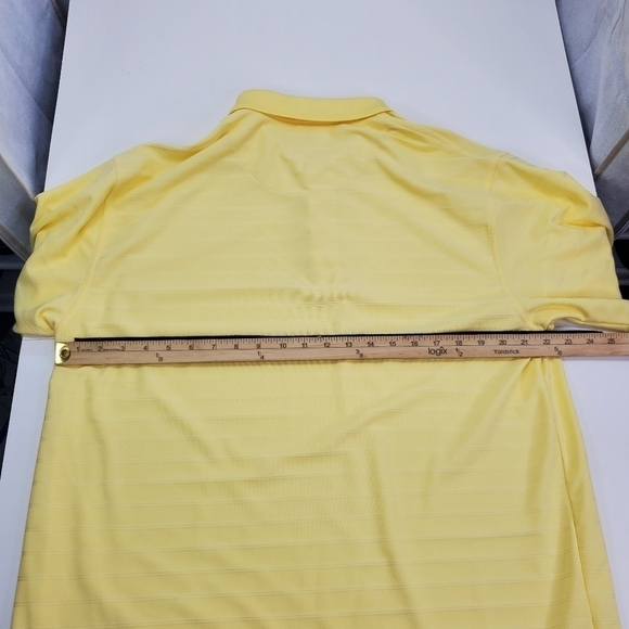 PGA Tour Men's XL Yellow Golf Polo Textured Soft Sport Short Sleeve Shirt - Picture 7 of 11